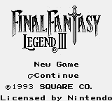 Final Fantasy Legend III Title Screen